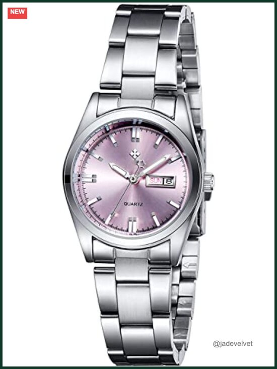 Luxury Women\'s Analog Quartz Wrist Watch Luminous Stainless Steel Bracelet